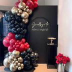Paayeq Red Black Gold Balloon Arch Garland Kit – Leopard Print Party Decor