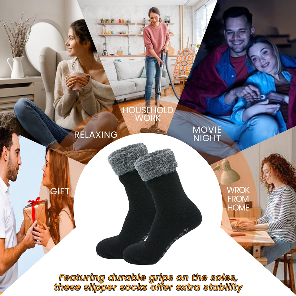 Sock Stack Feather Soft TOT Slipper Socks For Women Fleece Lined Indoor Cosy Winter UK 4-8