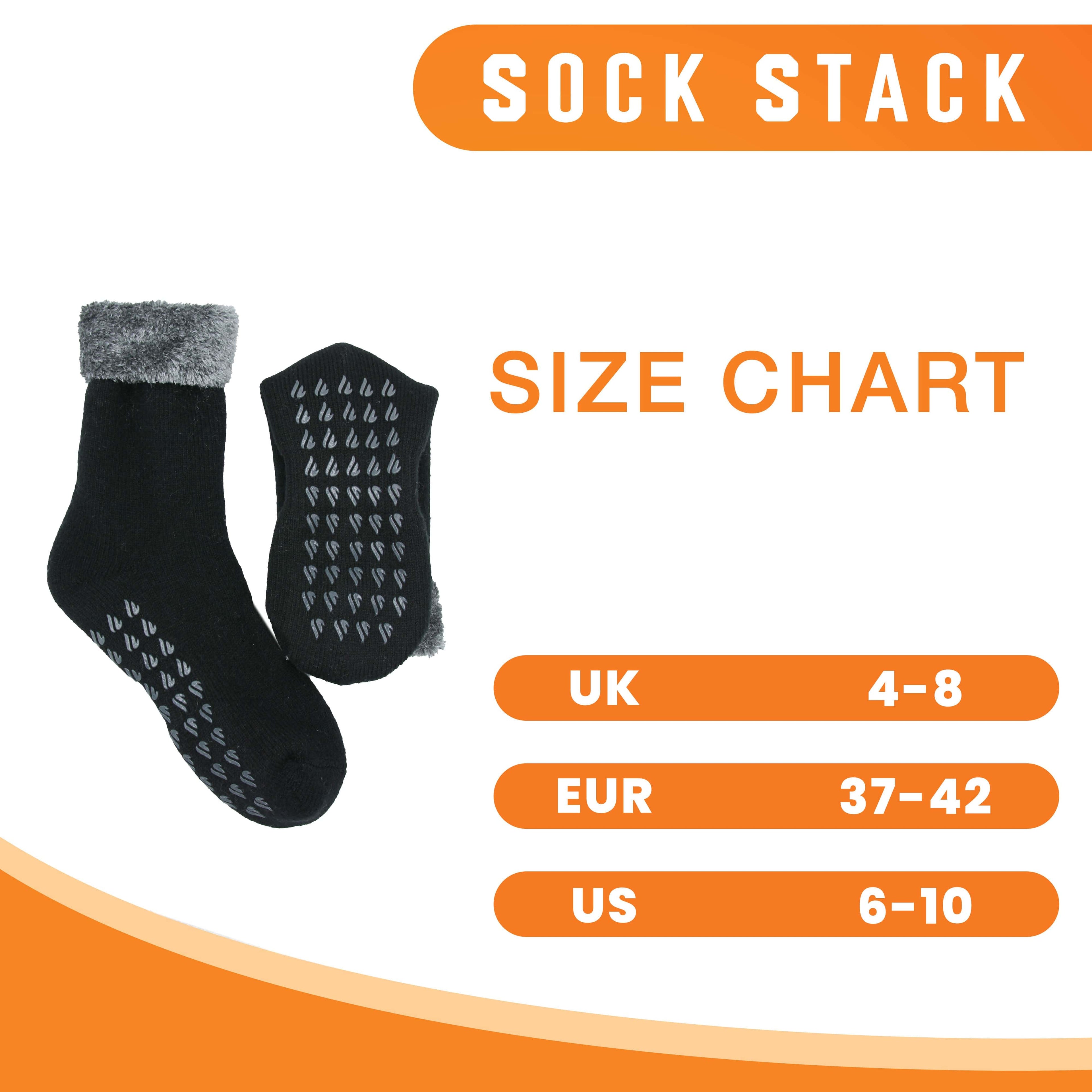 Sock Stack Feather Soft TOT Slipper Socks For Women Fleece Lined Indoor Cosy Winter UK 4-8
