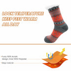 Sock Stack Women's Fur Lined Chunky Slipper Socks Pack Of 2 Non Slip Knitted Lounge Socks