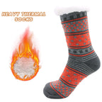 Sock Stack Women's Fur Lined Chunky Slipper Socks Pack Of 2 Non Slip Knitted Lounge Socks