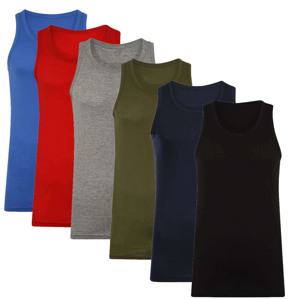 Sock Stack Mens Cotton Muscle Tank Tops Pack Of 3 Multicolor Sizes Small To XXL Fitted Gym Vests Breathable Stretch Fabric