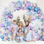 Paeyeq Winter Wonderland Balloon Arch Kit – Snowflake Balloons for Christmas & Winter Events