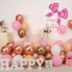 Paeyeq Rose Gold Balloons – 60 Pcs 12in Nude Pink Beige Gold White Party Decor