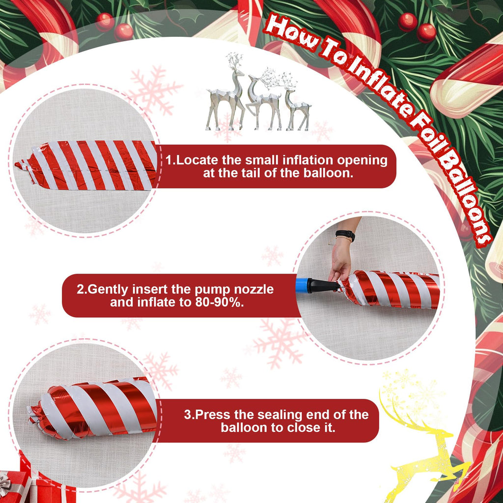Paeyeq Christmas Balloon Arch Kit - Red Green Gold White with Snowman & Reindeer Foil Balloons