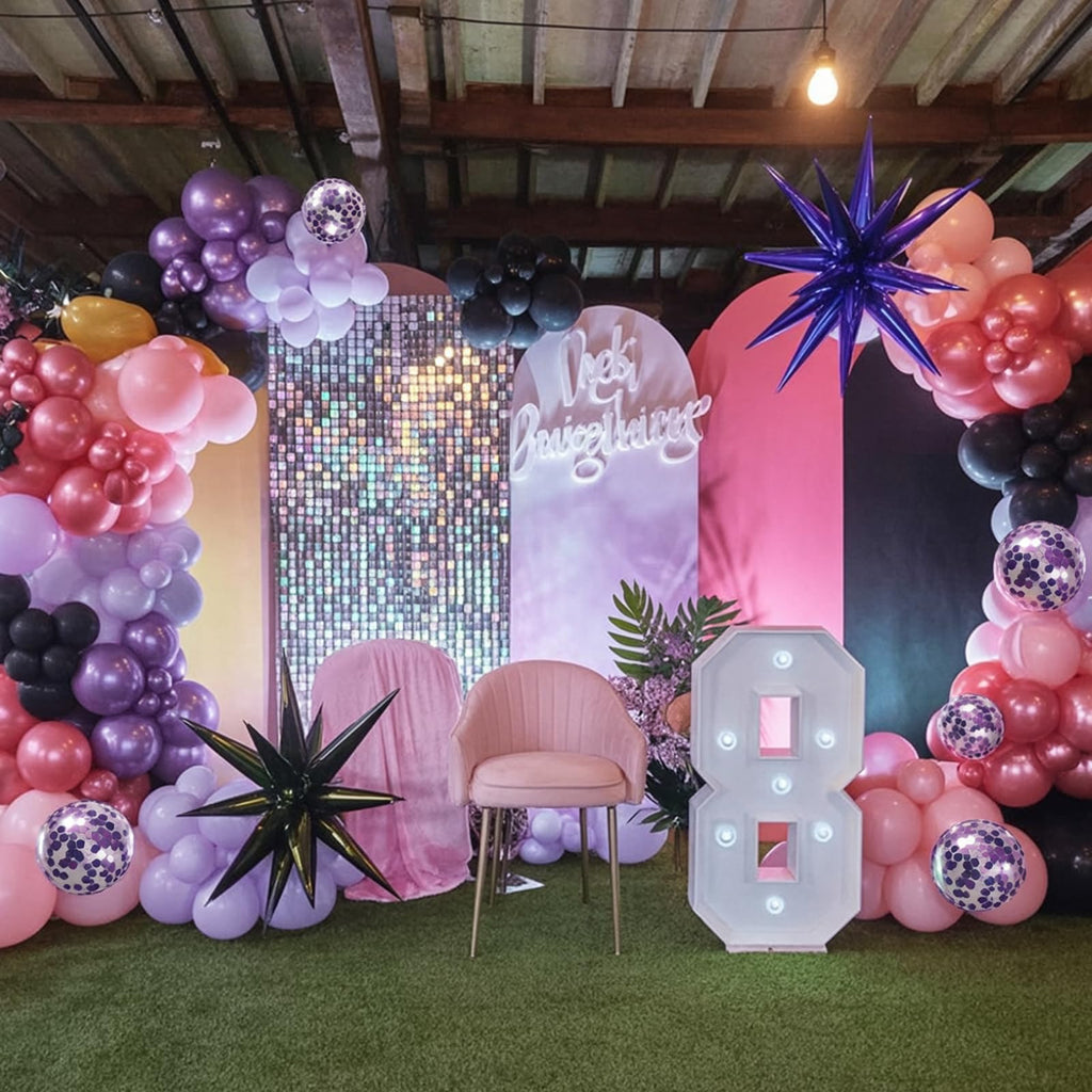 Paeyeq Pink & Purple Balloon Garland Arch Kit – Premium Latex Party Balloons