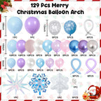 Paeyeq Winter Wonderland Balloon Arch Kit – Snowflake Balloons for Christmas & Winter Events