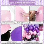 Paeyeq Pink & Purple Balloon Garland Arch Kit – Premium Latex Party Balloons