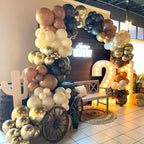 Paayeq Brown & Black Balloon Arch Garland Kit — Western Cowboy Party Decor (92 Latex Balloons)