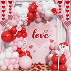 Paayeq Valentines Day Balloon Arch Kit — Red Pink White Balloons for Romantic Celebrations