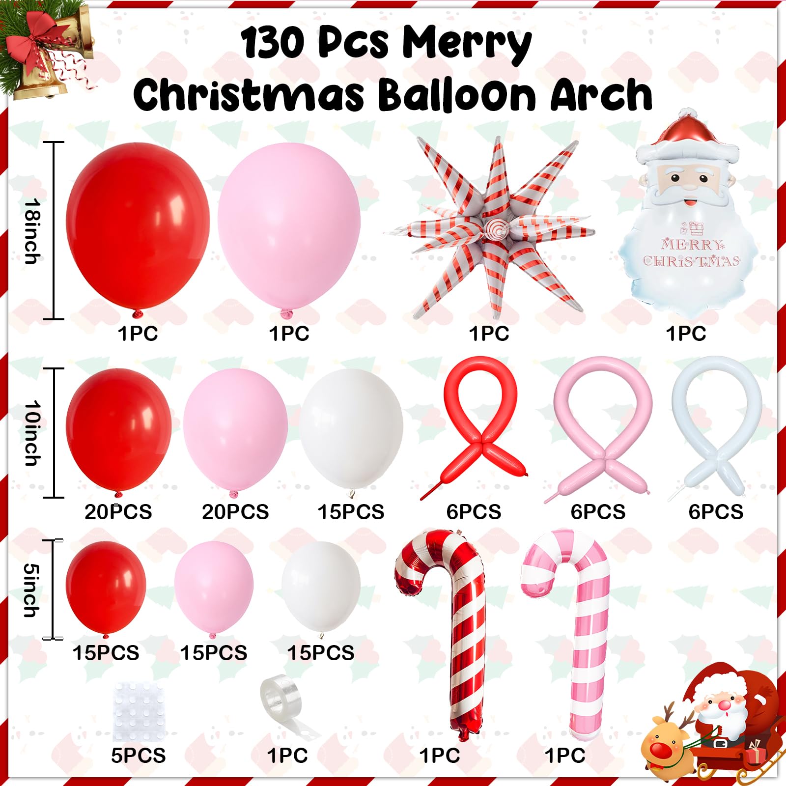 Paayeq Valentines Day Balloon Arch Kit — Red Pink White Balloons for Romantic Celebrations