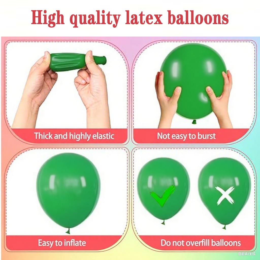 PageebO Pizza Party Decorations – 150pcs Balloons Kit with Red, Green, Ivory White & Pizza Checkered Foil Balloons