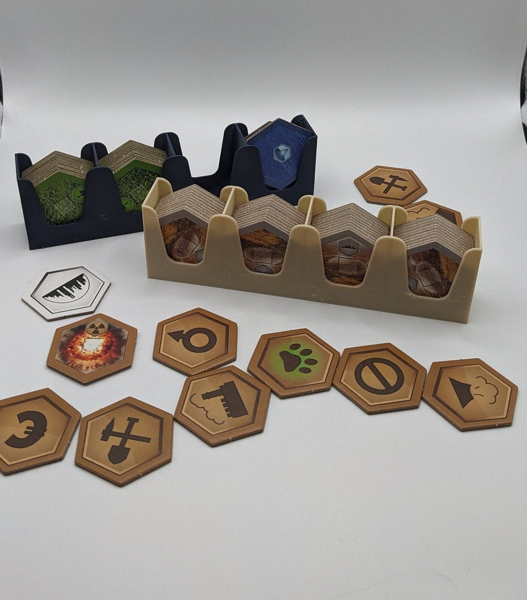 PAIR of Terraforming mars hexagonal tile holders  Board game organiser.