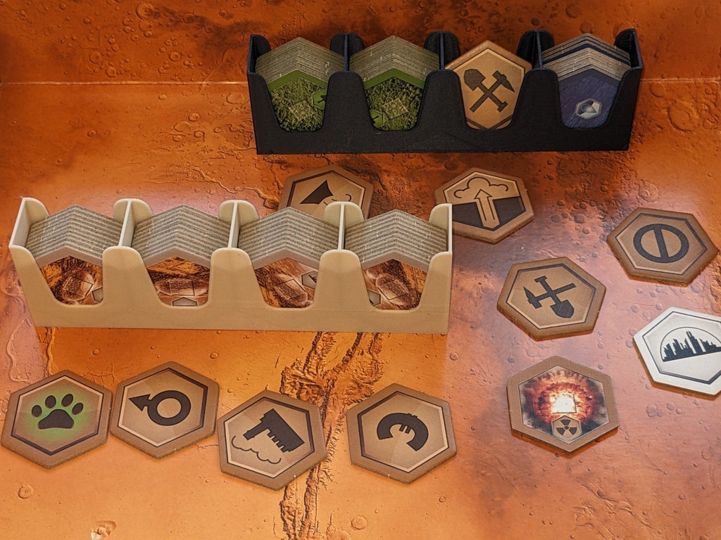 PAIR of Terraforming mars hexagonal tile holders  Board game organiser.