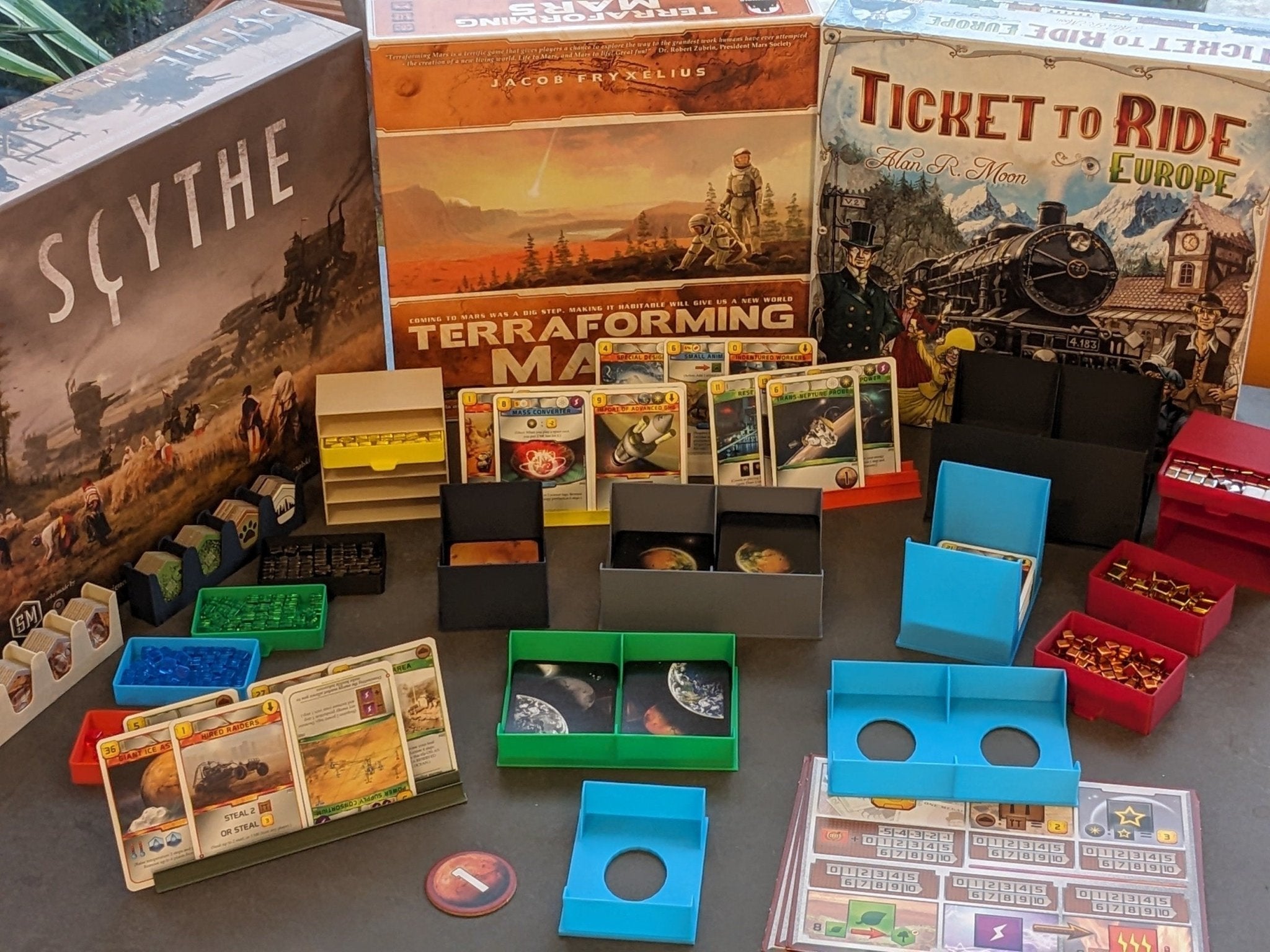 PAIR of Terraforming mars hexagonal tile holders  Board game organiser.