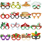 Pajean 32 Pcs Italian Party Glasses – Photo Booth Props for Italy Theme Events