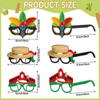 Pajean 32 Pcs Italian Party Glasses – Photo Booth Props for Italy Theme Events