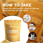 Paleovalley Organic Superfood Golden Milk — Turmeric, Whole Mushroom Blend & MCT Coconut Milk, 30 Servings