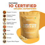 Paleovalley Organic Superfood Golden Milk — Turmeric, Whole Mushroom Blend & MCT Coconut Milk, 30 Servings