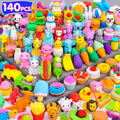 Palmatte 140PCS Mini Animal Erasers Bulk – Classroom Rewards & Party Favors