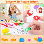 Palmatte 140PCS Mini Animal Erasers Bulk – Classroom Rewards & Party Favors