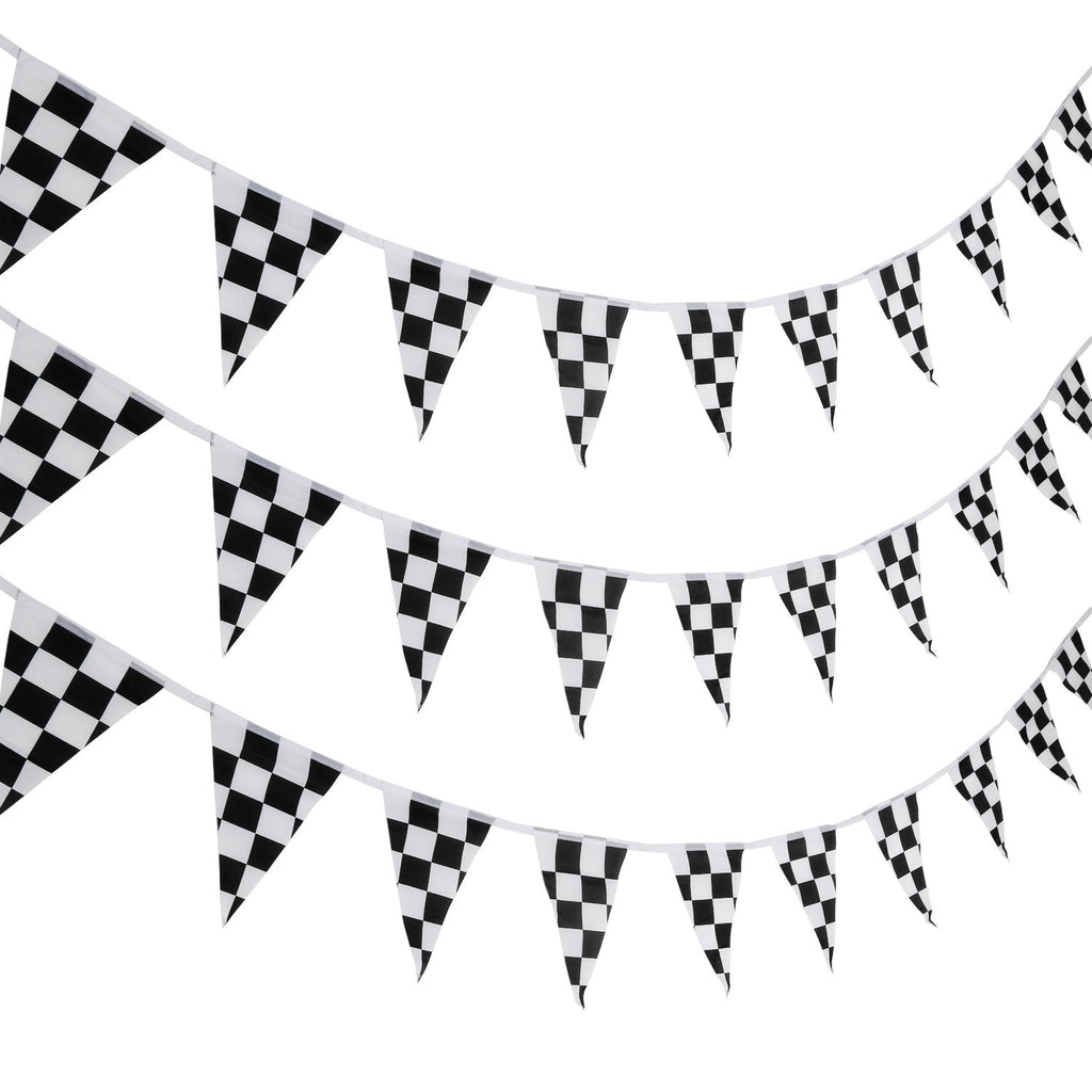 Pangda 10m Checkered Pennant Banner – Racing Flag Party Decor