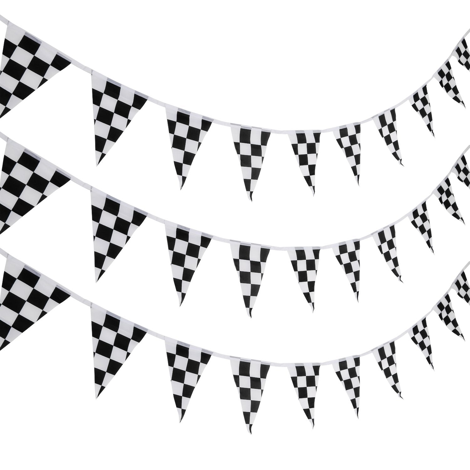 Pangda 10m Checkered Pennant Banner – Racing Flag Party Decor