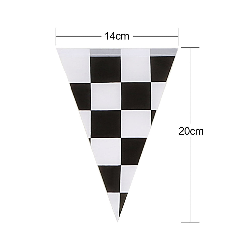 Pangda 10m Checkered Pennant Banner – Racing Flag Party Decor