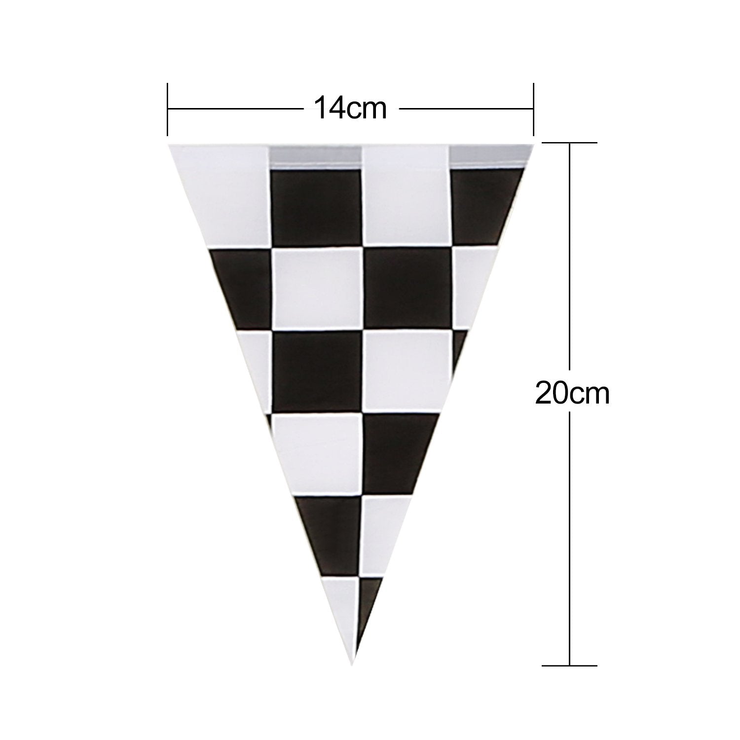 Pangda 10m Checkered Pennant Banner – Racing Flag Party Decor