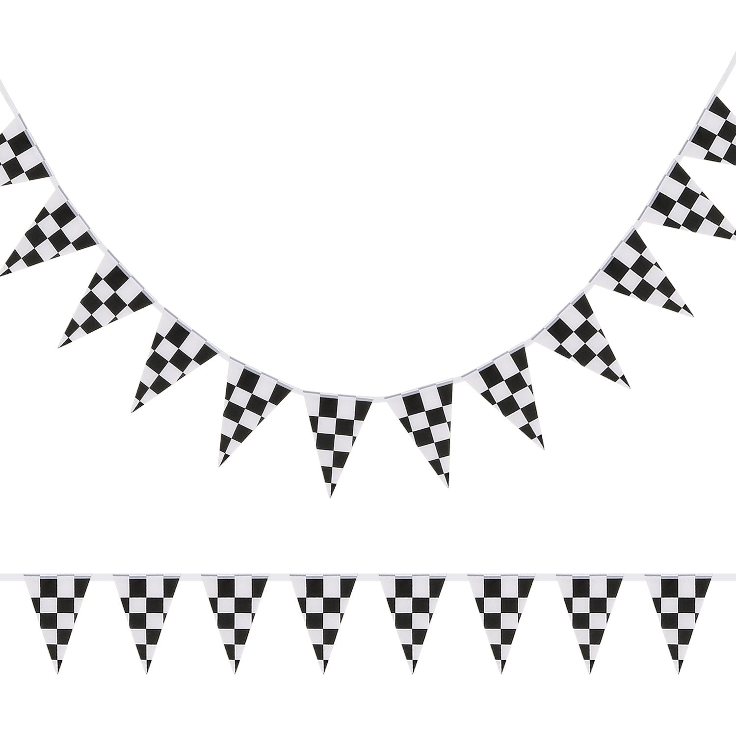Pangda 10m Checkered Pennant Banner – Racing Flag Party Decor