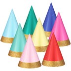 Panitay 40-Piece Colorful Mini Party Hats for Stuffed Animals | Paper Cone Birthday Accessories