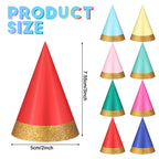 Panitay 40-Piece Colorful Mini Party Hats for Stuffed Animals | Paper Cone Birthday Accessories