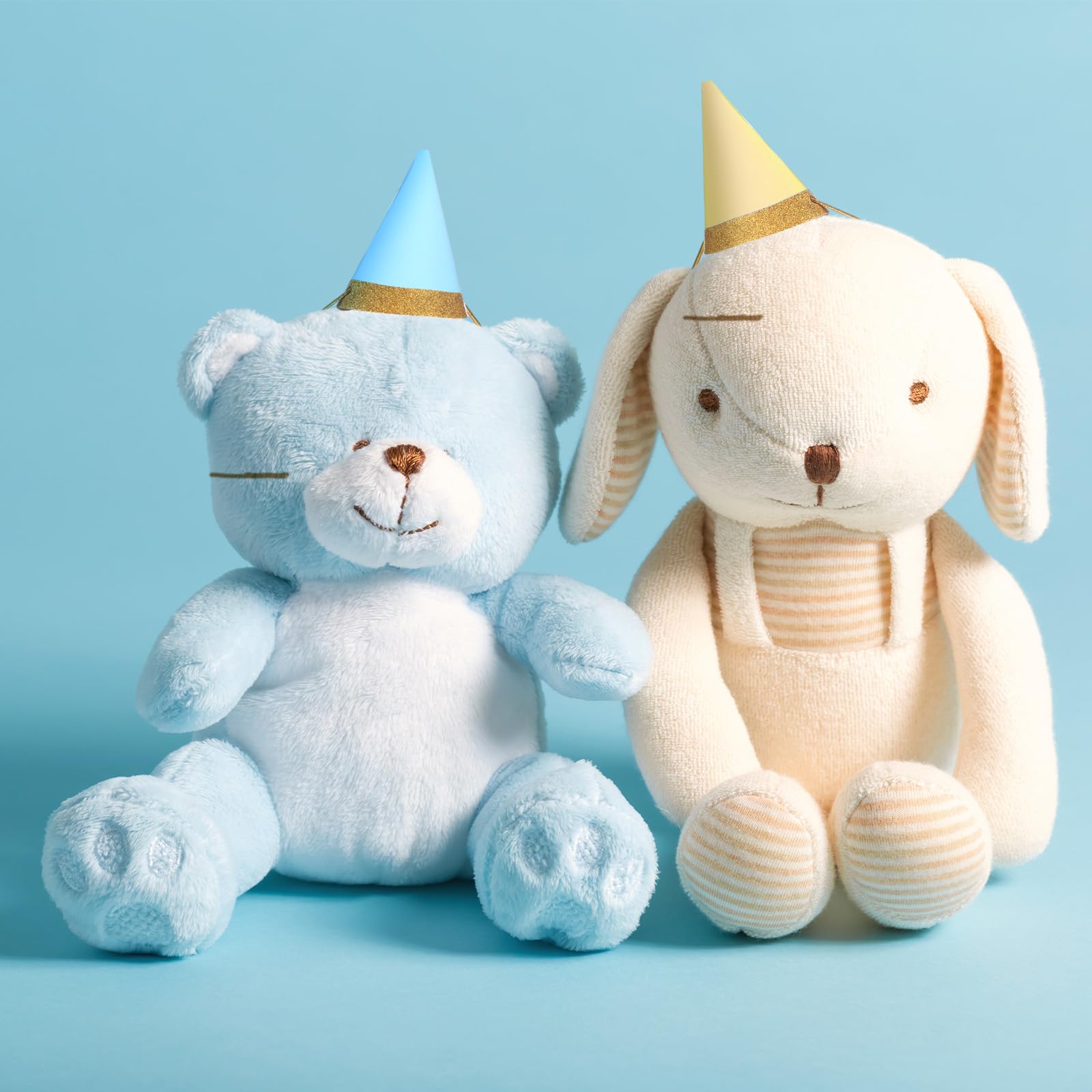 Panitay 40-Piece Colorful Mini Party Hats for Stuffed Animals | Paper Cone Birthday Accessories