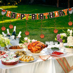PANRRPERS Basketball Birthday Banner & Hanging Swirl Decor – Easy-Install Party Decorations