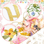 PAPER JAZZ Fairy Birthday Banner – Butterfly, Mushroom & Garden Party Decor