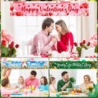 Papmiunm 3-Piece Large Holiday Banner Set – Valentine’s Day, St. Patrick’s Day & Easter Yard Banners
