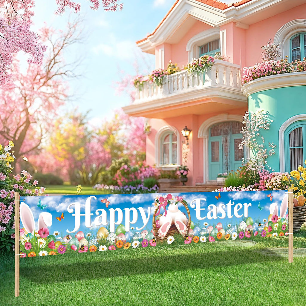 Papmiunm 3-Piece Large Holiday Banner Set – Valentine’s Day, St. Patrick’s Day & Easter Yard Banners