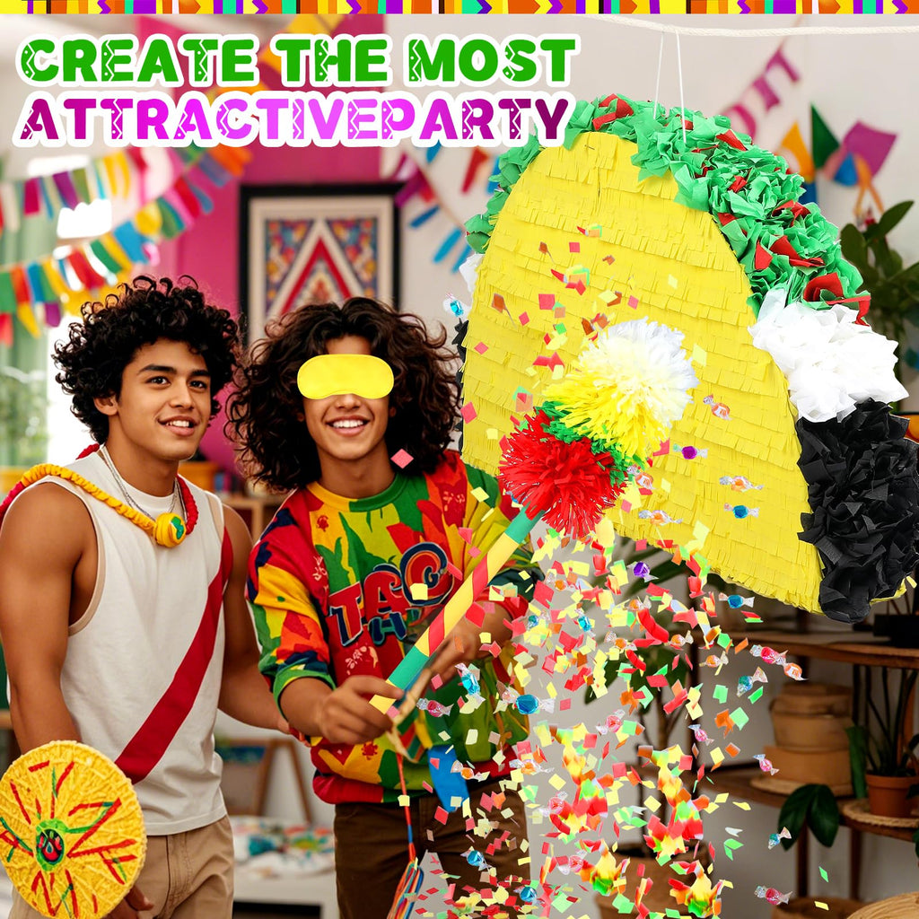 Pardecor 27in Large Taco Piñata – Birthday & Cinco de Mayo Decor