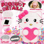 Pardecor Large Pink Cat Pinata - Includes 24-inch Bat Stick, Eye Mask, Rope for Girls' Birthday Parties