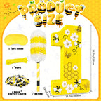 Pardecor 25-Inch Queen Bee Number One Piñata — Includes Bat, Eye Mask & Rope | First Birthday Party Decor