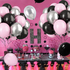 Paready Pink & Black Latex Balloons – 32 Pcs 12 Inch Set for Parties