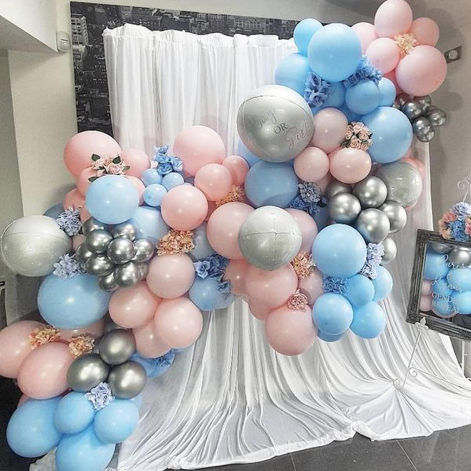 Paready Macaron Pink & Blue Balloons – 60 Pcs 12-Inch for Baby Showers, Gender Reveal & Celebrations
