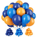 Paready 32-Piece Blue and Orange Balloons with Ribbons – Latex Balloons for Birthday Parties, Baby Showers, Weddings