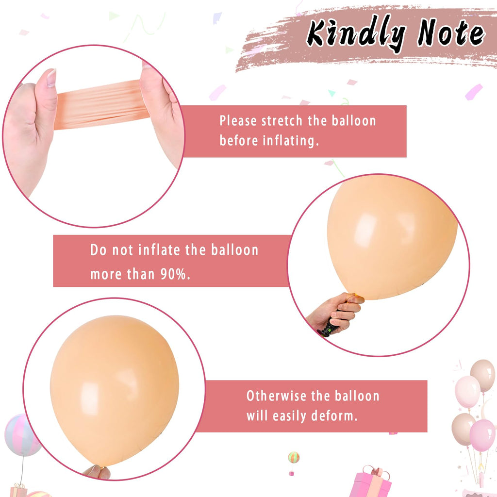 Paready Dusty Pink Latex Balloons – 60 Pcs, 12 Inch Nude, Dusty Pink, Sand White & Champagne Gold for Weddings & Parties