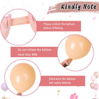 Paready Dusty Pink Latex Balloons – 60 Pcs, 12 Inch Nude, Dusty Pink, Sand White & Champagne Gold for Weddings & Parties