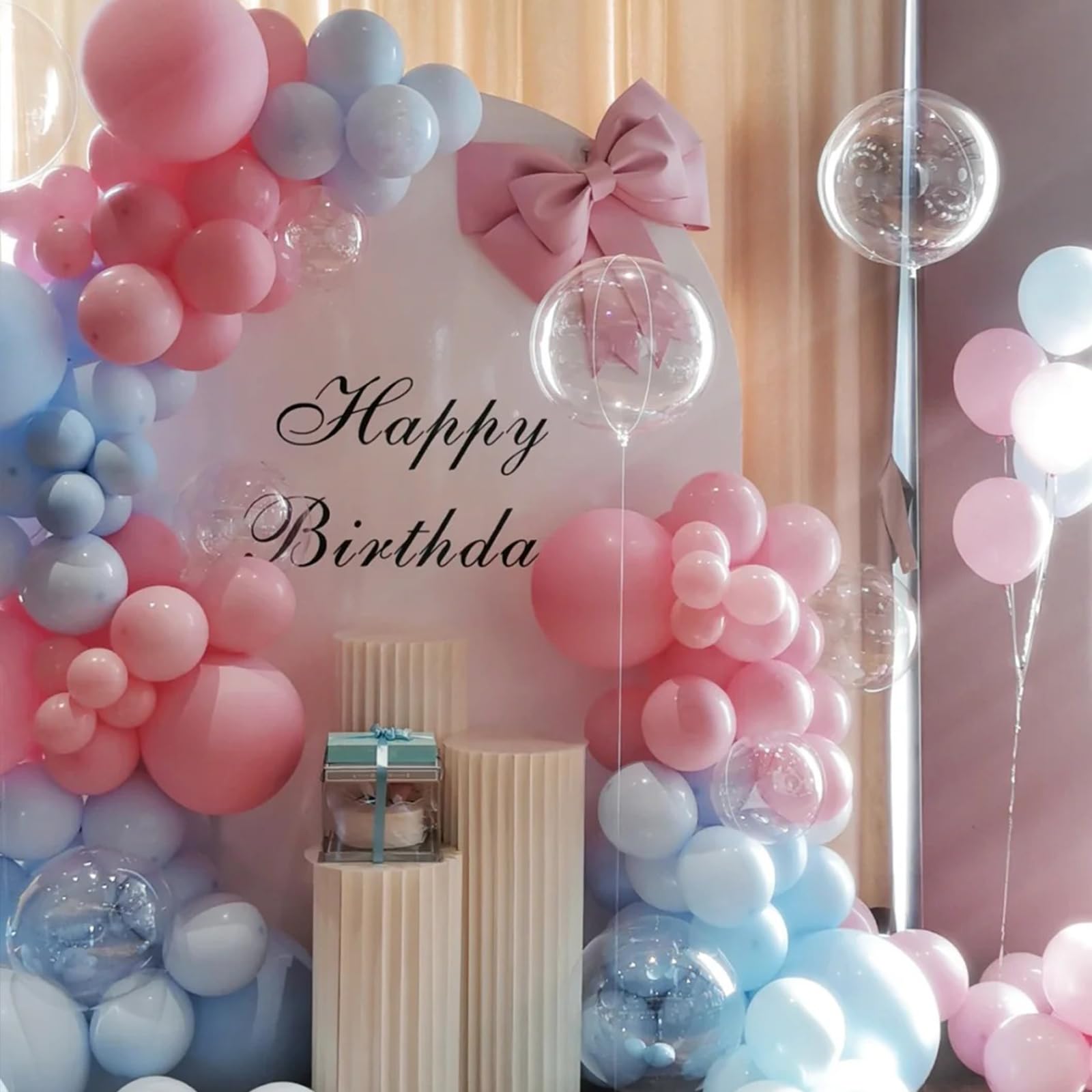 Paready Macaron Pink & Blue Balloons – 60 Pcs 12-Inch for Baby Showers, Gender Reveal & Celebrations