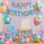 Paready 29pc Gradient Happy Birthday Balloon Banner Set – 16in + 18in Balloons