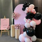 Paready Pink & Black Latex Balloons – 32 Pcs 12 Inch Set for Parties