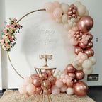 Paready Dusty Pink Boho Balloons Set – 36pc Confetti, Rose Gold & Ivory White