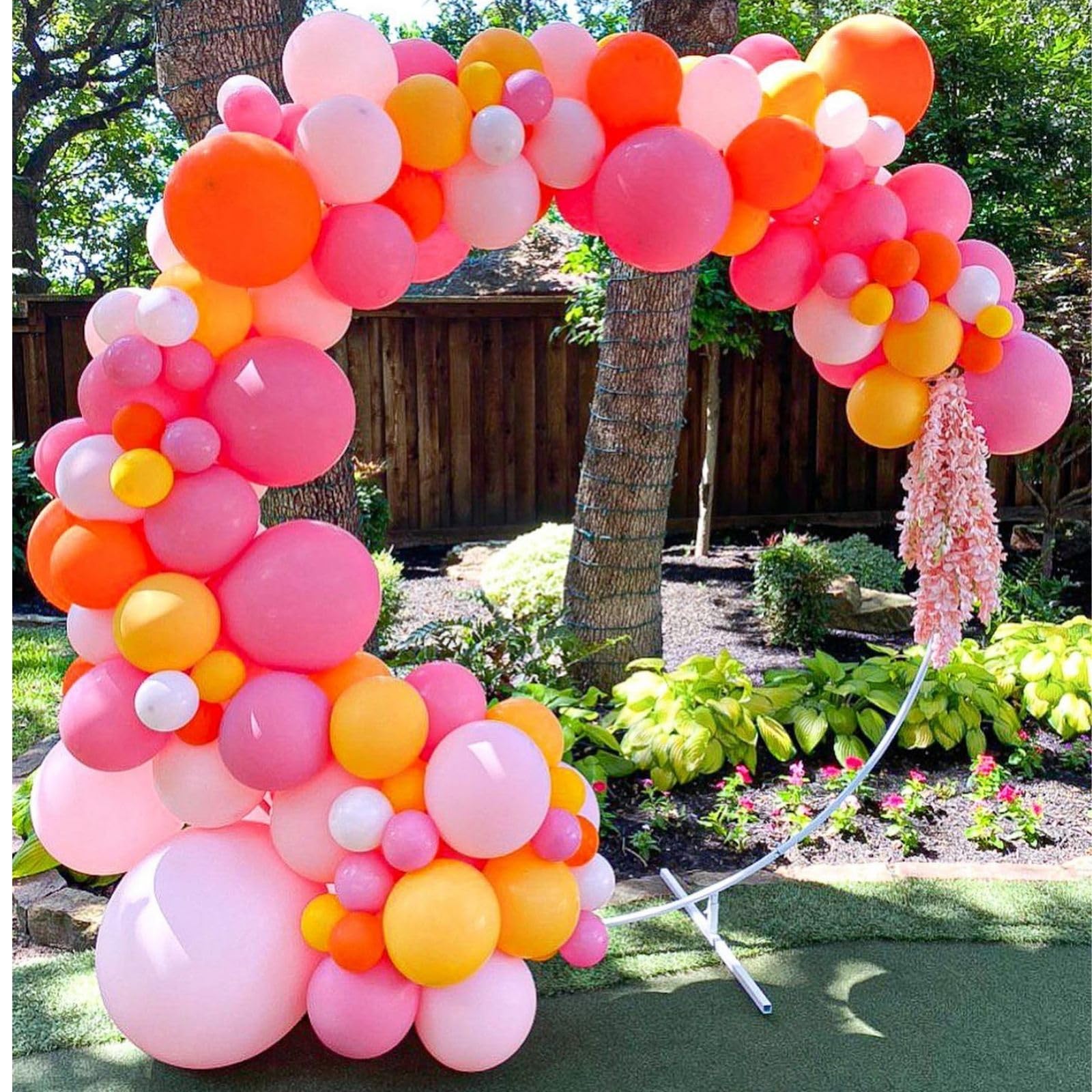 Paready Pink & Orange Latex Balloons – 62 Pcs, 12in Autumn Party Decor